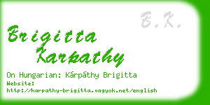 brigitta karpathy business card